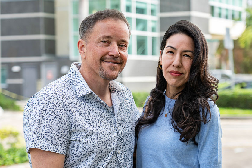 Michael who a heart valve replacement and his wife